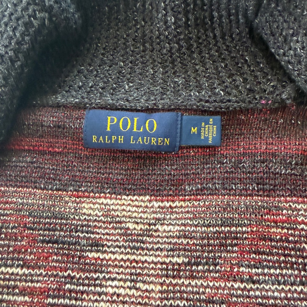 Ralph Lauren Red and Cream Aztec Cardigan Size M - Picture 6 of 14